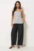 PixieGirl Petite Black Barrel Leg Trousers - 12/L27 Image 1