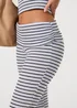 Pink Vanilla Blue Stripe Turnover Trousers - L Image 3