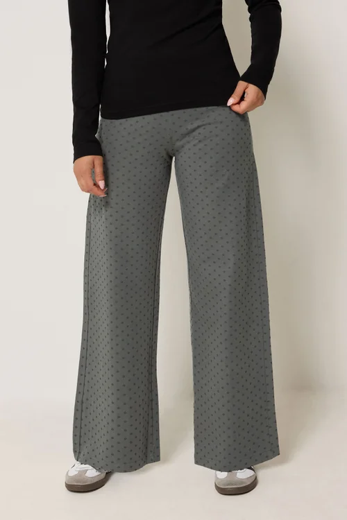 PixieGirl Petite Grey Polka Dot Wide Leg Yoga Pants - 18/l27 Image 2