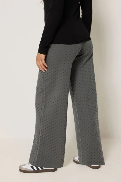 PixieGirl Petite Grey Polka Dot Wide Leg Yoga Pants - 18/l27 Image 3
