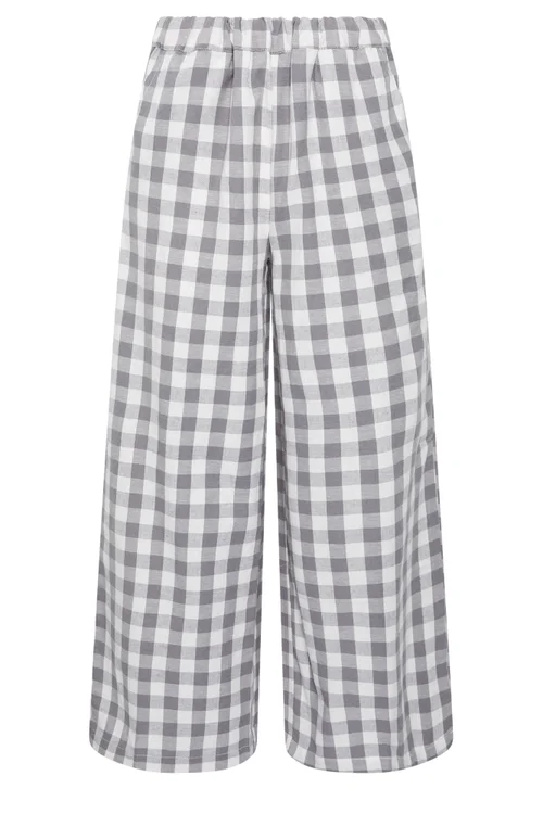 PixieGirl Petite Grey Gingham Wide Leg Trousers - 18/l27 Image 5