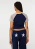 Pink Vanilla Navy Lisbon Fitted T-Shirt - S Image 4
