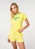 Pink Vanilla Yellow Brasil Embellished Football T-Shirt - M/L Image 1