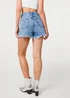 Pink Vanilla Blue Bow Embellished Denim Shorts - S Image 4