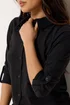 PixieGirl Petite Black Button Cotton Shirt - 10 Image 4