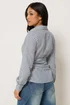 PixieGirl Petite Navy Blue Check Cotton Bandana Shirt - 14 Image 3