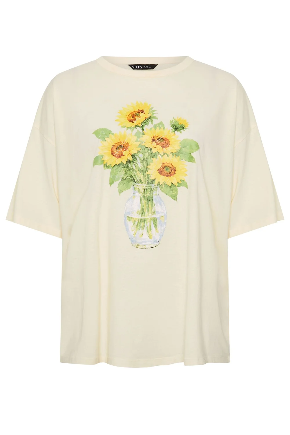 Yours Curve Yellow Sunflower Graphic T-Shirt - 18 Image 5