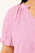 Yours Curve Pink Gingham Blouse - 26-28 Image 4