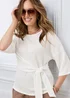 Cotton Traders Ecru Textured Jersey Top - 10 Image 4