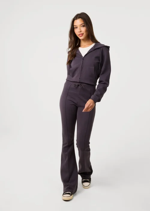 Pink Vanilla Grey Zip Up Cropped Hoodie - S Image 2