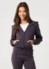 Pink Vanilla Grey Zip Up Cropped Hoodie - S Image 1