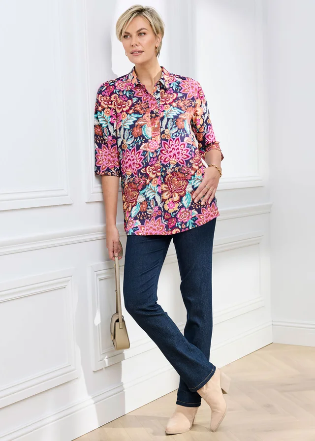 Cotton Traders Marine Print Tunic With Pockets