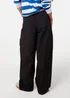 Pink Vanilla Black Pocket Detail Wide Leg Cargo Trousers - S/M Image 4