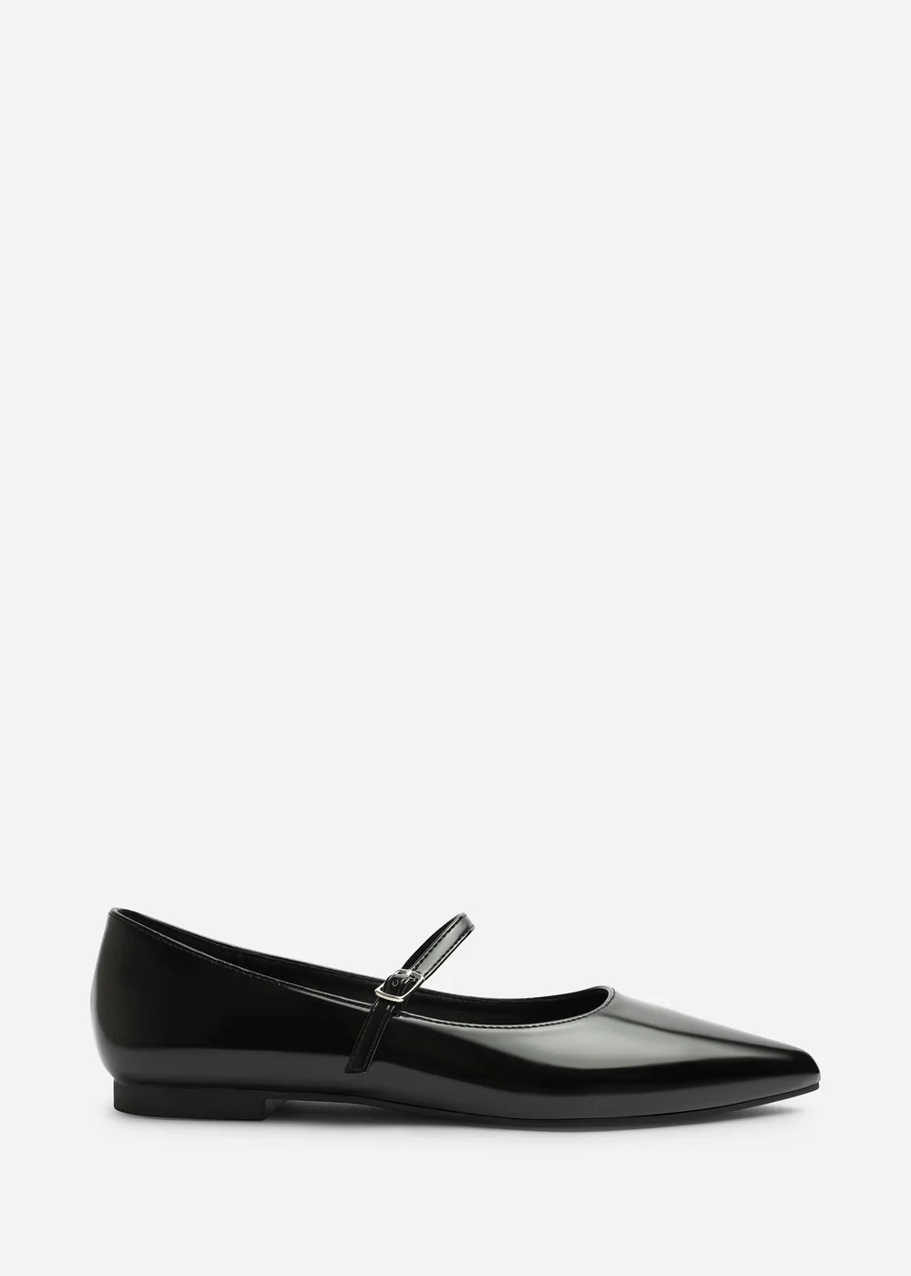 Where's That From Novalee Black Pointed Toe Mary Jane Front Strap Ballet Flats - 5 Image 1