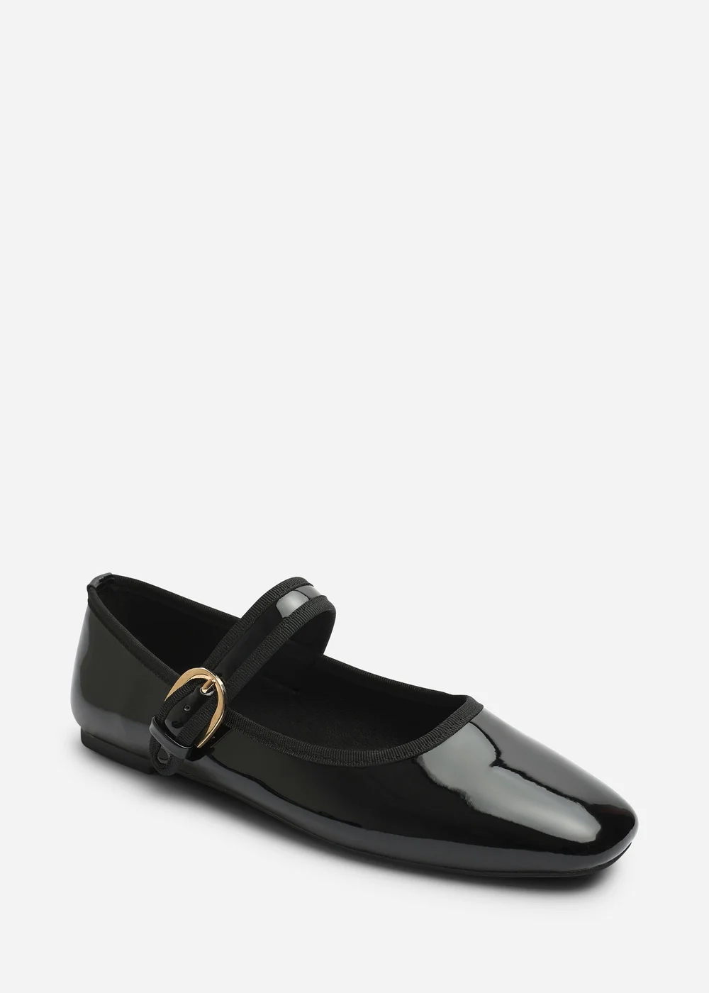 Where's That From Karsyn Black Mary Jane Ballet Flats With Buckle Detail - 5 Image 3