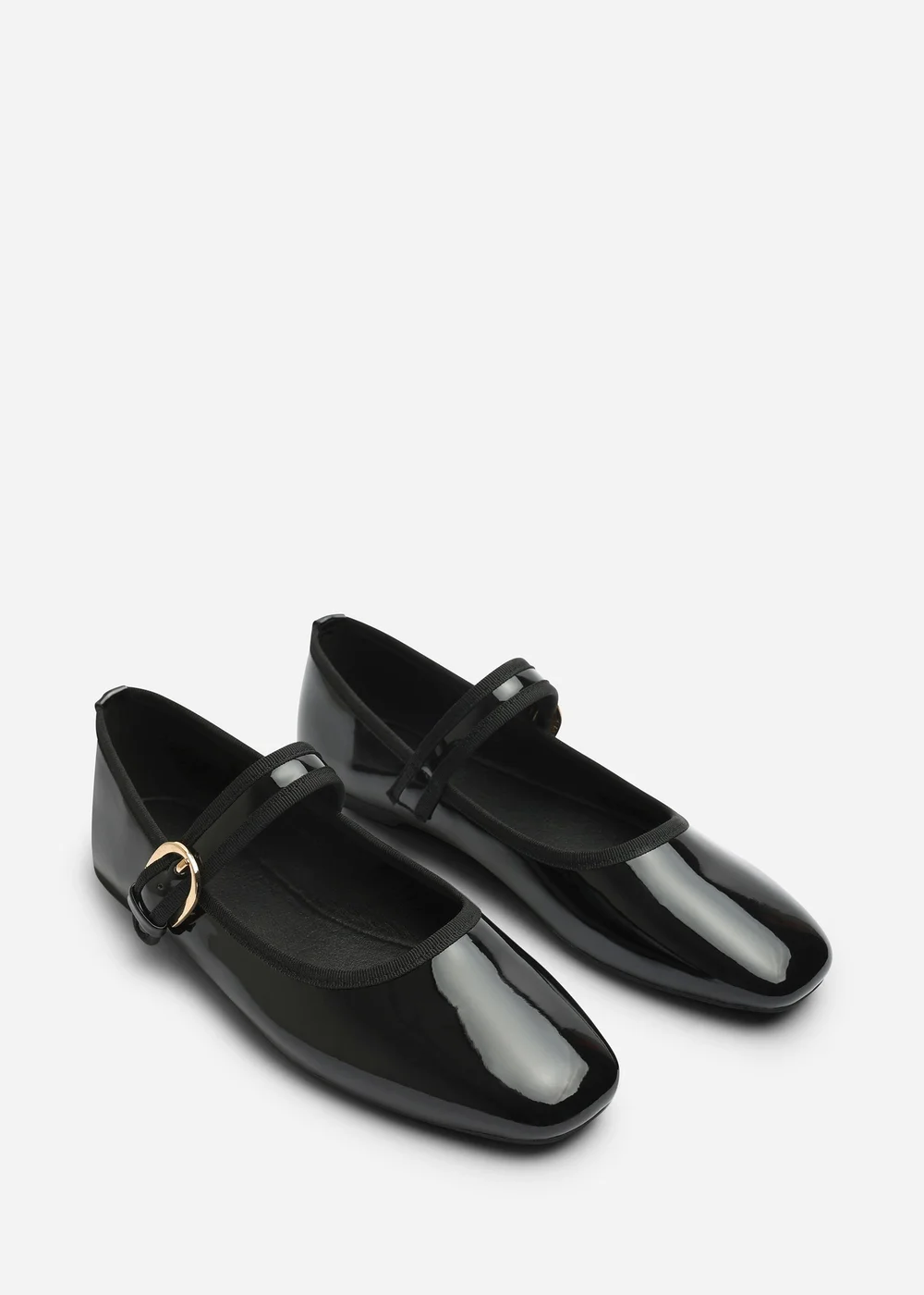 Where's That From Karsyn Black Wide Fit Mary Jane Ballet Flats With Buckle Detail - 4 Wide Image 4