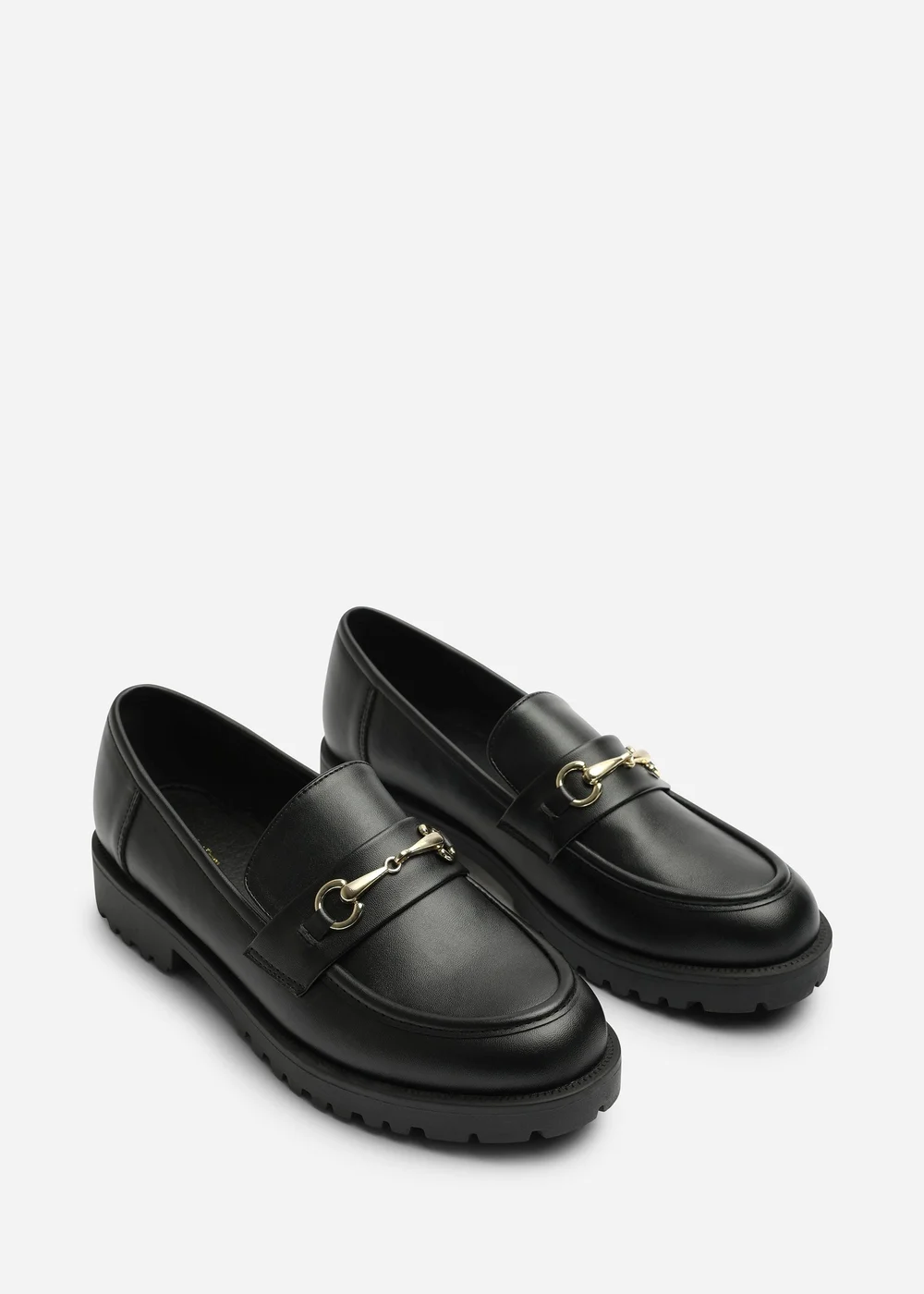 Where's That From Aadhya Black Chunky Snaffle Trim Detail Loafers - 7 Image 4