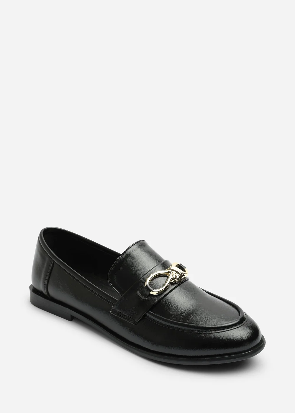 Where's That From Freyja Black Knot Trim Hardware Detail Flat Loafers - 7 Image 3