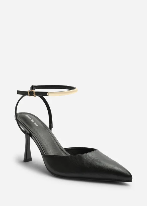 Where's That From Cheyenne Black Bar Trim Detail Cut Out Court Shoe Heels - 7 Image 3