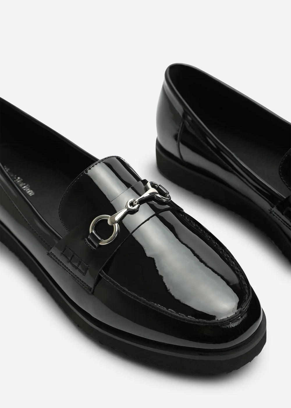 Where's That From Brittany Black Snaffle Detail Hardware Trim Loafers - 8 Image 5