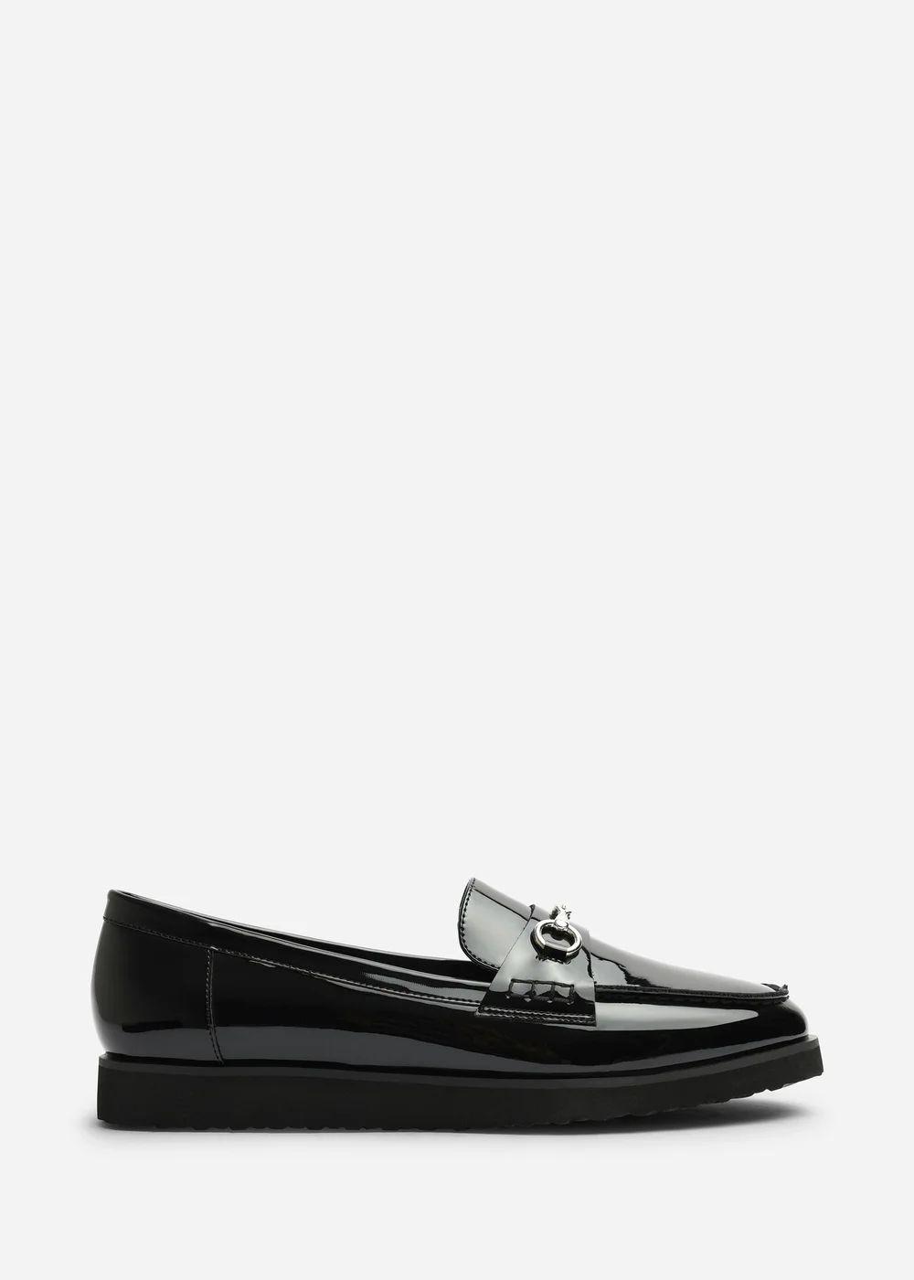 Where's That From Brittany Black Snaffle Detail Hardware Trim Loafers - 8 Image 1