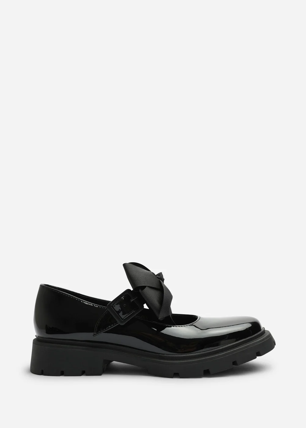 Where's That From Ainhoa Black Mary Jane Bow Detail Strap Shoes - Size 8 Image 2