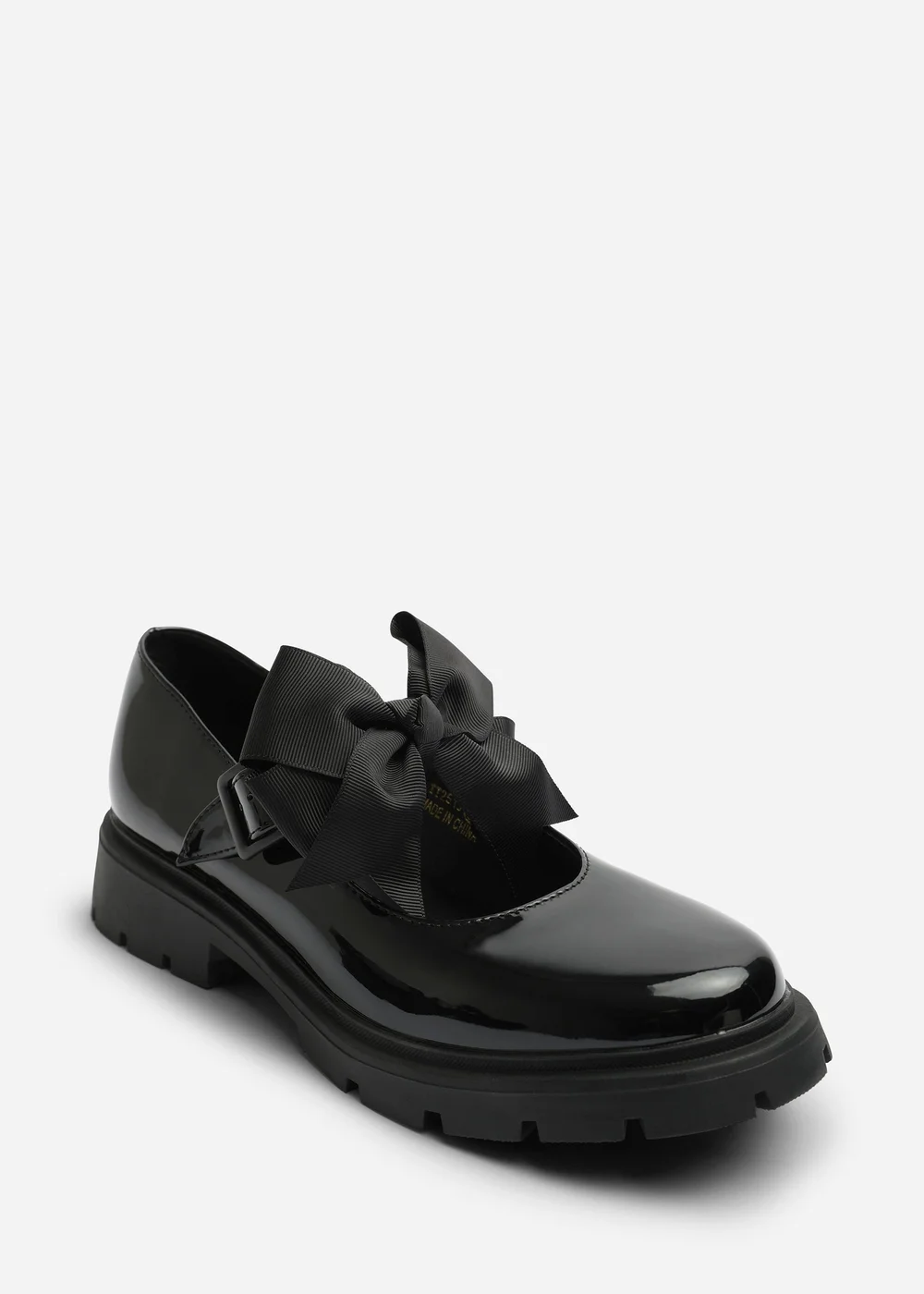 Where's That From Ainhoa Black Mary Jane Bow Detail Strap Shoes - Size 8 Image 3