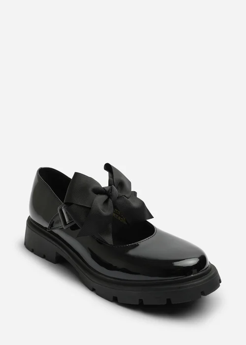Where's That From Ainhoa Black Mary Jane Bow Detail Strap Shoes - Size 8 Image 3