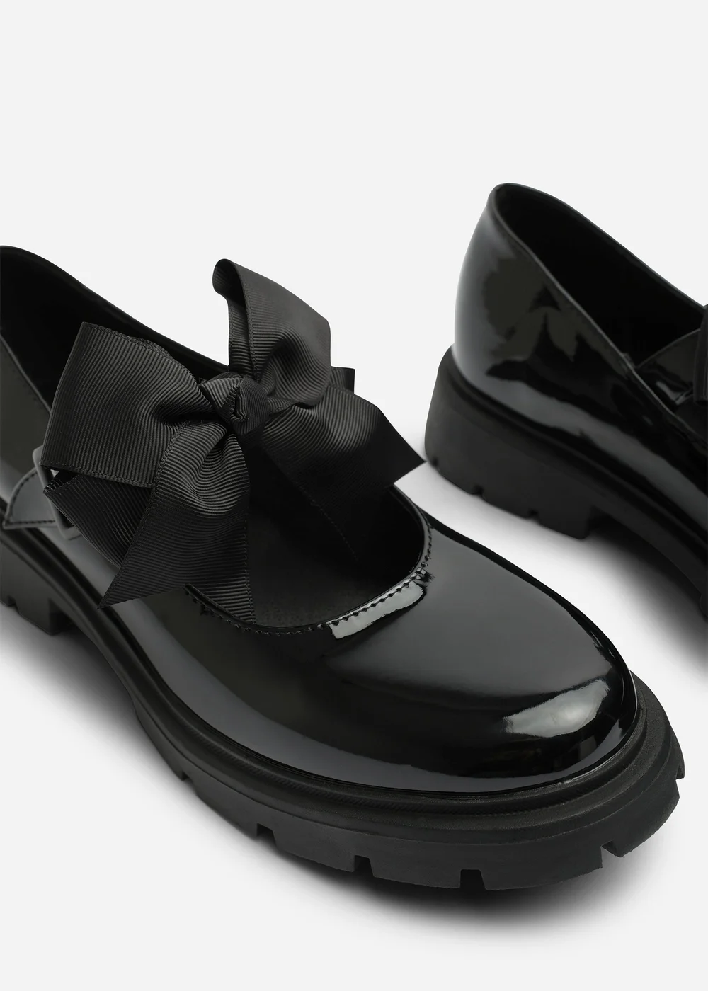 Where's That From Ainhoa Black Mary Jane Bow Detail Strap Shoes - Size 8 Image 5