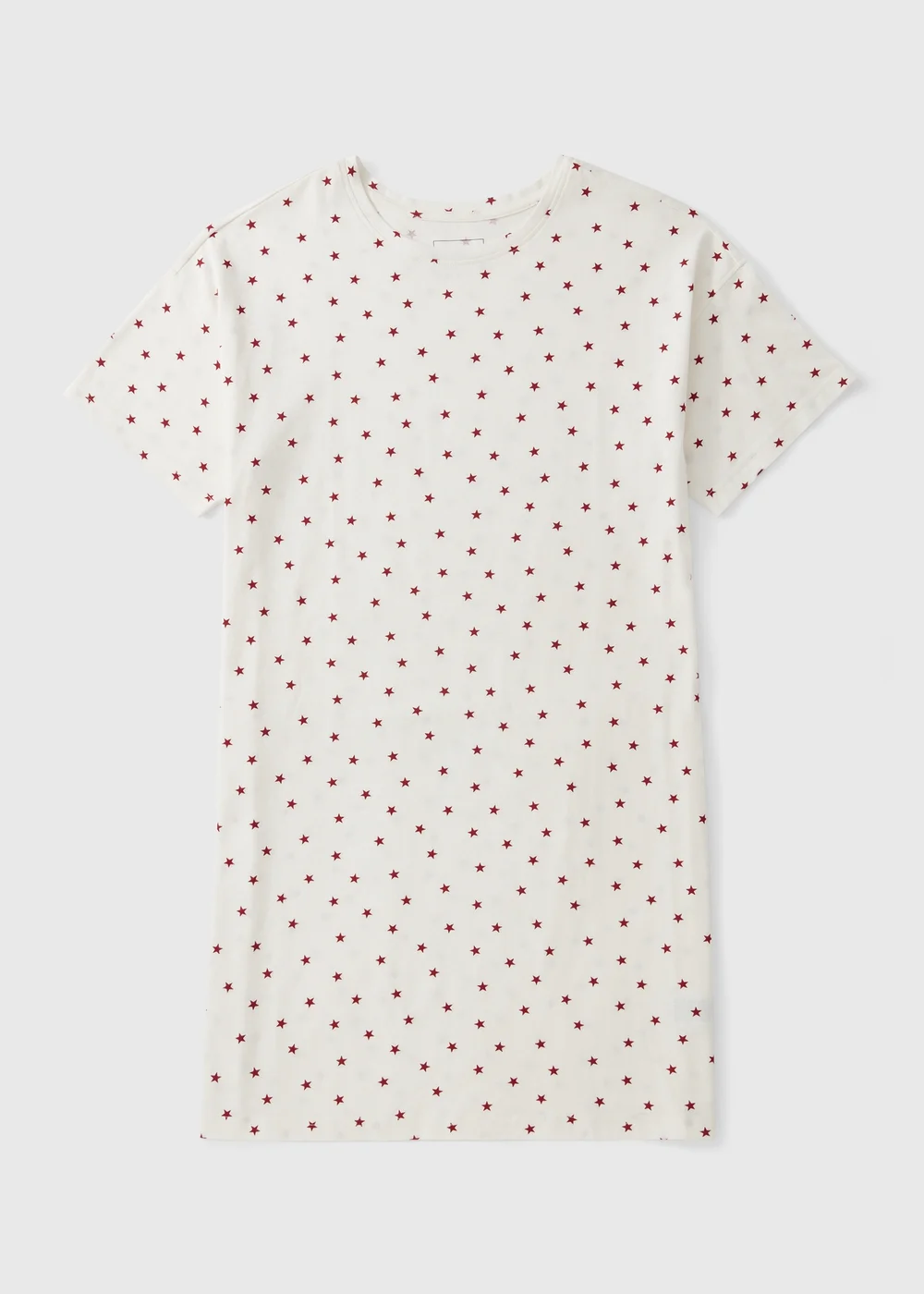 Cream Red Star Sleep Tee - Extra small Image 1