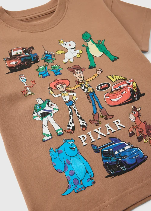 Disney Pixar Boys Brown Character Print T-Shirt (1-7yrs) - 1 to 1 half years Image 2