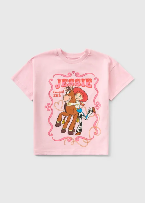 Girls Pink Jessie & Bullseye T-Shirt (1-9yrs) - 1-1.5 Yrs Image 1