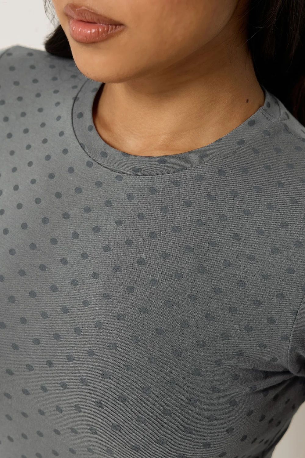 PixieGirl Petite 2 Pack Black & Grey Polka Dot Cotton Top - 6 Image 4