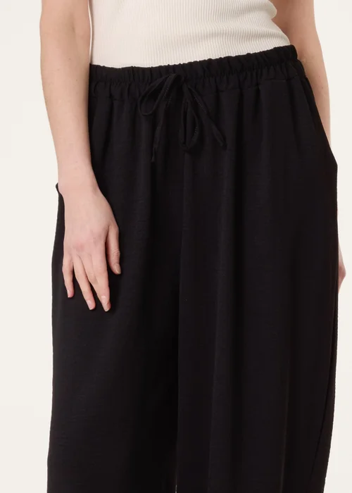 Blue Vanilla Black Harem Drawstring Waist Trousers - One Size Image 2