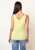 Blue Vanilla Yellow Sleeveless Cowl Neck Viscose Jersey Top - One Size Image 4