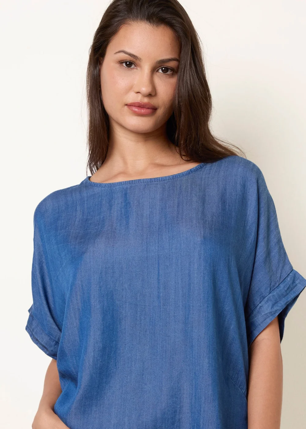 Blue Vanilla Blue Mid Denim Wash Top - One Size Image 3
