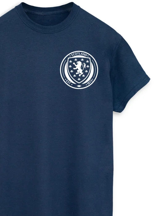 Spiral Galaxy Scotland Badge Pocket Navy Blue Graphic T-Shirt - M Image 2