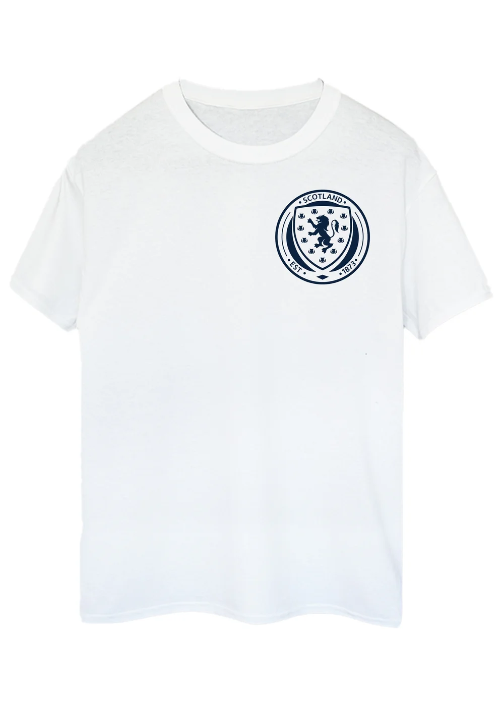 Spiral Galaxy Scotland Badge Pocket White Graphic T-Shirt - 3XL Image 1