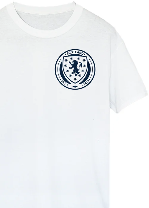 Spiral Galaxy Scotland Badge Pocket White Graphic T-Shirt - 3XL Image 2