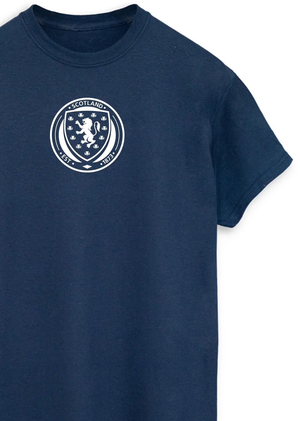 Spiral Galaxy Scotland Badge Chest Navy Blue Graphic T-Shirt - M Image 2