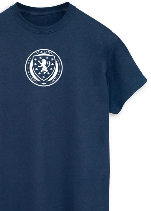 Spiral Galaxy Scotland Badge Chest Navy Blue Graphic T-Shirt - M Image 2