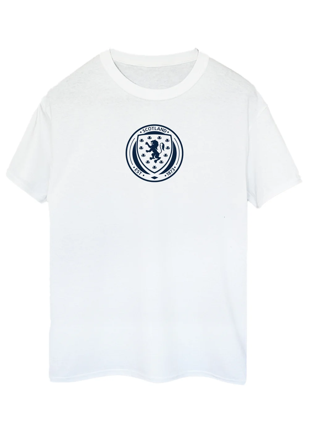 Spiral Galaxy Scotland Badge Chest White Graphic T-Shirt - 5XL Image 1