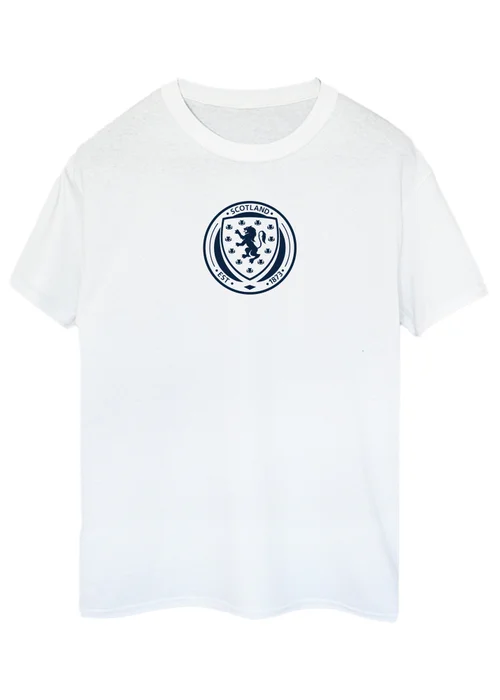 Spiral Galaxy Scotland Badge Chest White Graphic T-Shirt - 5XL Image 1