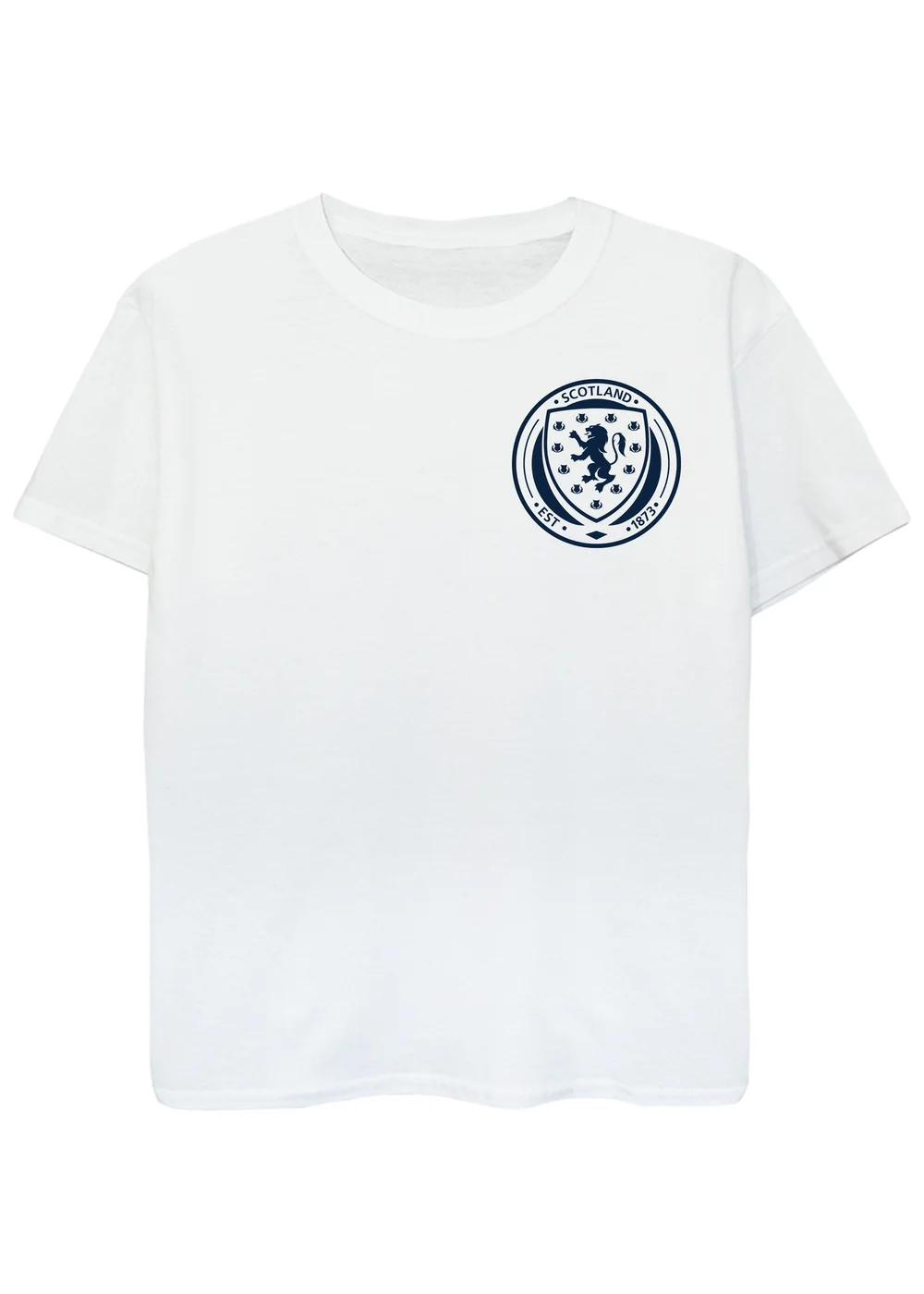 Ada & Ted Scotland Badge Pocket Boys White Graphic T-Shirt (3-13 Years) - 7-8 Yrs Image 1