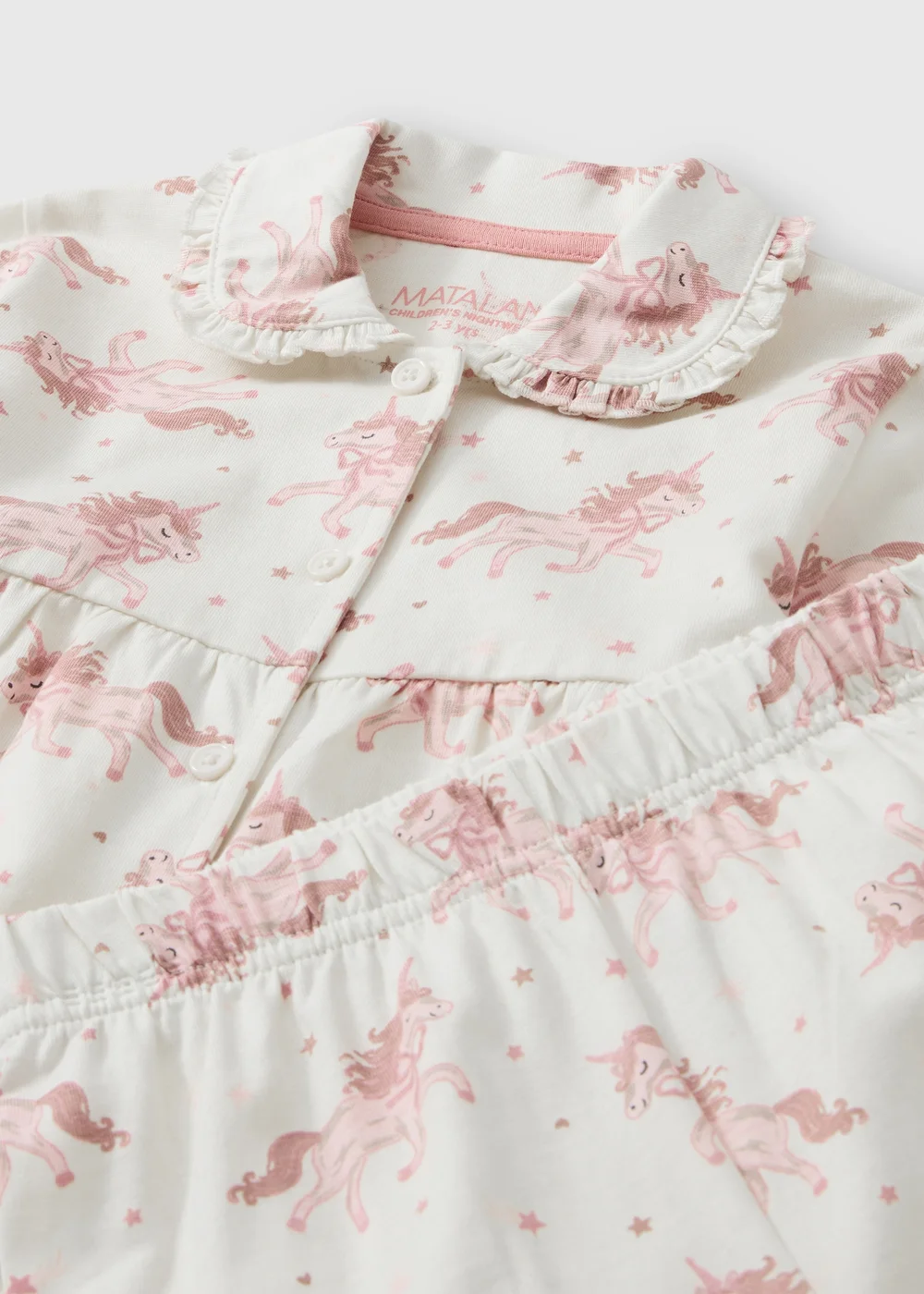 Girls Pink Unicorn Long Sleeve Pyjamas (1-7yrs) - 1-1.5 Yrs Image 2