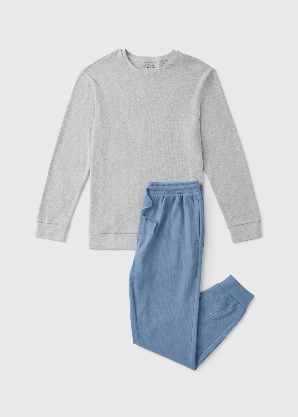 Grey Waffle Long Pyjama Set - Extra small Image 1
