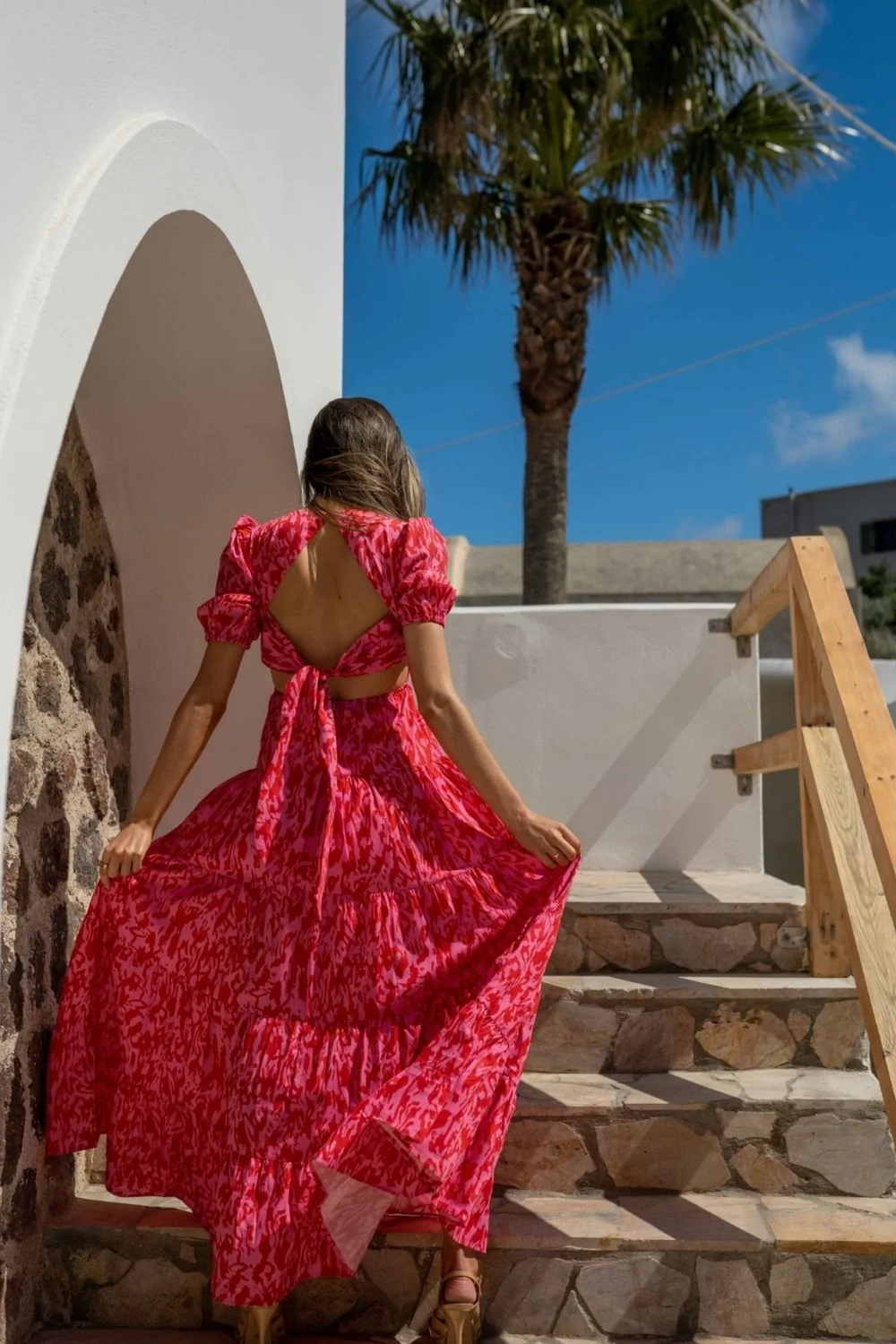 Style Cheat Pink Animal Zoe Tiered Cutout Maxi Dress - 18 Image 2