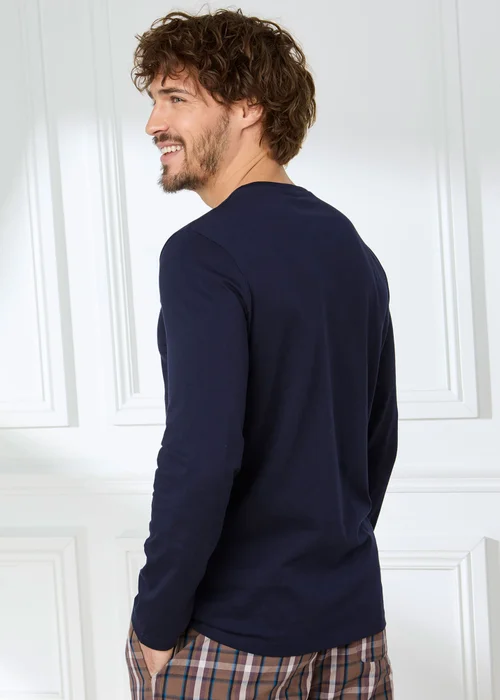 Cotton Traders Navy 3 Pack Long Sleeve Vests - 2XL Image 3