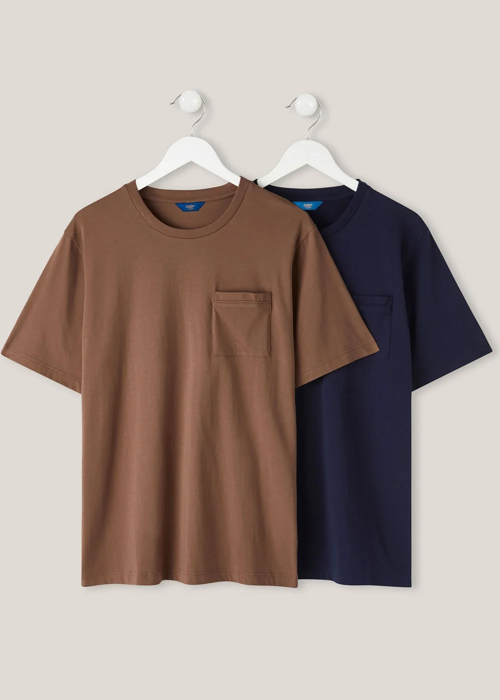 Cotton Traders Multi 2 Pack Short Sleeve Cotton Tops - L Image 1