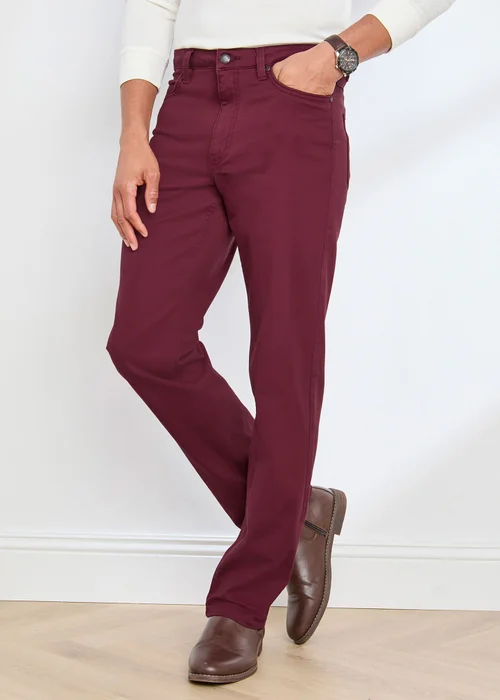 Cotton Traders Bordeaux Mens Coloured Jeans - 36/L34 Image 1